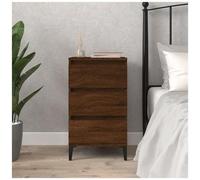 VIDAXL - Comodino Rovere Marrone 40x35x70 Cm In Legno Multistrato