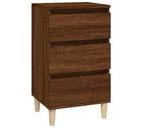 vidaXL Comodino Rovere Marrone 40x35x70 cm in Legno Multistrato