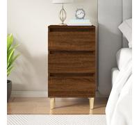 vidaXL Comodino Rovere Marrone 40x35x70 cm in Legno Multistrato