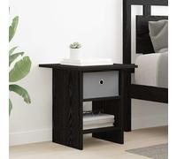 vidaXL Comodino con cassetto rovere nero 41 x 40 x 45 cm Legno lavorato, soggiorno, design rettangolare, stile moderno, materiali durevoli, spaziose tasche per ogni spazio, perfetto per abbronzare