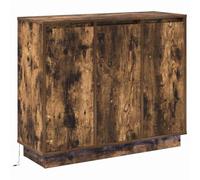 vidaXL Comodino Rustico in Rovere Affumicato con Ampio Spazio di Archiviazione 3 Cassetti Legno Tavolino da Notte per Camera da Letto & Uso Interno Design Affascinante Mobili in Legno per Adulti
