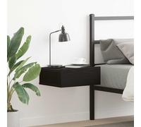 vidaXL Comodino sospeso Rovere Nero 40x32x15 cm in Legno ingegnerizzato