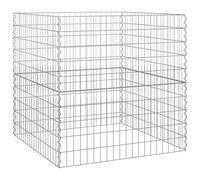 vidaXL Pannello di Recinzione in Metallo Quadrato 100 x 100 cm Acciaio Zincato Robusto Barriera Esterna Stile Moderno Resistente all'Acqua Manutenzione Facile Recinzione Soluzione per Giardini Confine