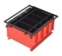 VIDAXL - Compattatore di Carta in Acciaio 38x31x18 cm Nero e Rosso