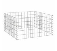 vidaXL Compattatore da Giardino 100 x 100 x 50 cm in Acciaio Zincato, Contenitore Quadrato per Compostaggio | Design Modulare Resistente alle Intemperie, Perfetto per Esterni, Facile da Manutenere,