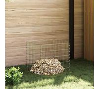 vidaXL Composter da Giardino 50x50x50 cm in Acciaio Zincato Quadrato