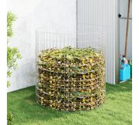 vidaXL Compostiera da Giardino Ø100x100 cm in Acciaio Zincato