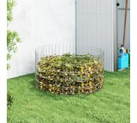 vidaXL Compostiera da Giardino Ø100x50 cm in Acciaio Zincato