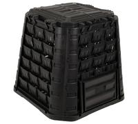 vidaXL Compostiera da giardino Nero 91 x 91 x 83 cm 100% PP, Sistema di compostaggio moderno, resistente agli agenti atmosferici, per rifiuti da giardino, facile da mantenere
