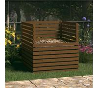 vidaXL Compostiera Miele 100x100x102 cm in Legno Massello di Pino