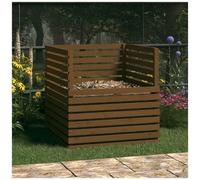 AX Compostiera Rifiuti Organici Miele Legno Massello Riciclo 1x1x1.02m 0k 822195