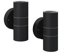 VidaXL Confezione da 2 Lampade da Parete per Esterno GU10 Nere