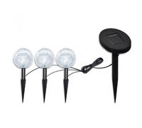 VidaXL Confezione da 3 Lampadari a Sfera da Giardino a LED con Pannello Solare