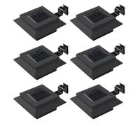VidaXL Confezione da 6 Faretti Solari LED per Esterno 12 cm Nero