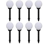 VidaXL Confezione da 8 Lampade Solari da Giardino a LED 15 cm