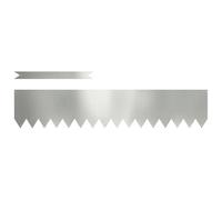 vidaXL Bordi da giardino in acciaio zincato, bordo in metallo rustico, per giardinaggio, confezione da 50, barriere durevoli, design esterno ideale, 100 x 0,5 x 20 cm, recinzione