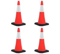 vidaXL Coni Spartitraffico Riflettenti con Basi Pesanti 4 pz 75 cm