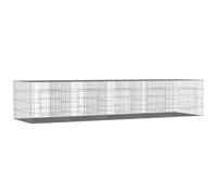 vidaXL Conigliera con 5 Pannelli 273x79x54 cm Ferro Zincato