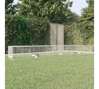 vidaXL Conigliera con 4 Pannelli 433x109x54 cm Ferro Zincato
