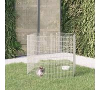 vidaXL Conigliera con 6 Pannelli 54x80 cm Ferro Zincato