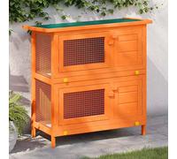 vidaXL Conigliera da esterno gabbia per piccoli animali con 4 porte
