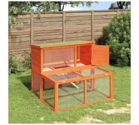 VIDAXL - Conigliera Marrone 102x90x84,5 Cm In Legno Massello Di Pino