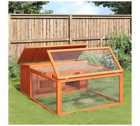 VIDAXL - Conigliera Marrone 117,5x97x47,5 Cm In Legno Massello Di Pino