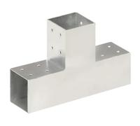 vidaXL Connettore per Pali a Forma di T in Metallo 81x81 mm