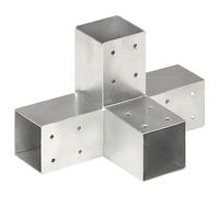 vidaXL Connettore per Pali a Forma di X in Metallo 71x71 mm