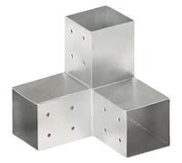 vidaXL Connettore per Pali a Forma di Y in Metallo Zincato 81x81 mm