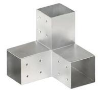 vidaXL Connettore per pali a forma di Y in metallo zincato 81x81 mm
