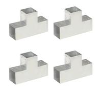 vidaXL Connettori Pali a Forma di T 4 pz in Metallo Zincato 101x101 mm