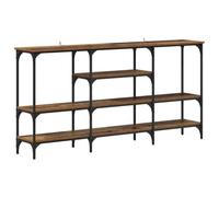 vidaXL Console Industriale in Legno Vecchio con Struttura in Acciaio Rivestito a Polvere, Superficie Ingegnerizzata 160 x 29 x 80 cm, Piedini Regolabili, Finitura Opaca, Design Rettangolare Liscio p