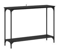 vidaXL Console Industriale in Nero e Rovere, in Legno Ingegnerizzato. Ha un Telaio in Metallo con Piedini Regolabili. Le dimensioni sono 101 x 30,5 x 75 cm. Finitura opaca, superficie facile da puli