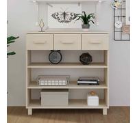 vidaXL Consolle HAMAR Miele 90x35x90 cm in Legno Massello di Pino