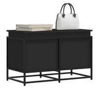 vidaXL Contenitore con Coperchio Nero 80x40x51,5 cm in Truciolato