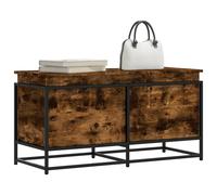 vidaXL Contenitore con Coperchio Rovere Fumo 100x40x51,5cm Truciolato