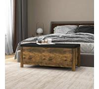 vidaXL Contenitore con Cuscino Rovere Fumo 105x40x45cm Multistrato