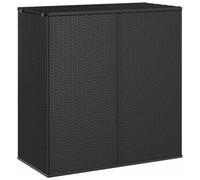 VIDAXL - Contenitore Cuscini Da Giardino Rattan Pe 100x49x103,5 Cm Nero