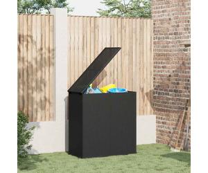 vidaXL Contenitore Cuscini da Giardino Rattan PE 100x49x103,5 cm Nero