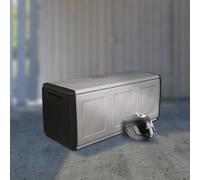 vidaXL Contenitore da Giardino 138x53x57 cm 330 L Grigio Scuro e Nero
