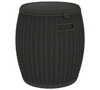 vidaXL Contenitore da Giardino 4 in 1 Polipropilene Nero