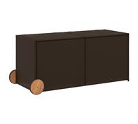 vidaXL Contenitore da Giardino con Ruote Marrone 283L in Polyrattan