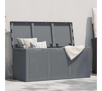 vidaXL Contenitore da Giardino Grigio in Rattan PP 270 L