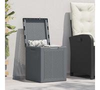 vidaXL Contenitore da Giardino Grigio in Rattan PP 90 L