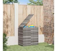 vidaXL Contenitore da Giardino in Rattan PE 100x49x103,5 cm Grigio