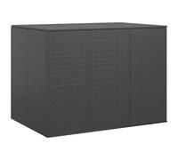 Contenitore da giardino in rattan pe 145x100x103 cm nero