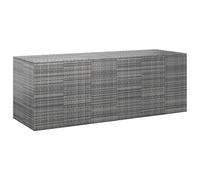 vidaXL Contenitore da Giardino in Rattan PE 291x100,5x104 cm Grigio
