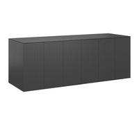 VIDAXL - Contenitore Da Giardino In Rattan Pe 291x100,5x104 Cm Nero