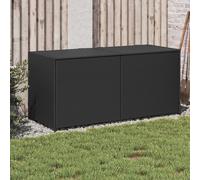 vidaXL Contenitore da Giardino Nero 283L in Polyrattan